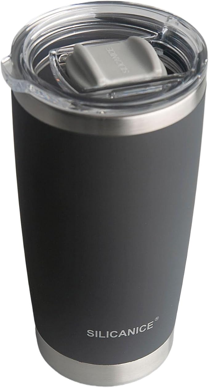 Gray The Only Soft Touch 20oz Stainless Steel Insulated Tumbler by Patent-pendingstraw1secondoff1secondon3-secondclean