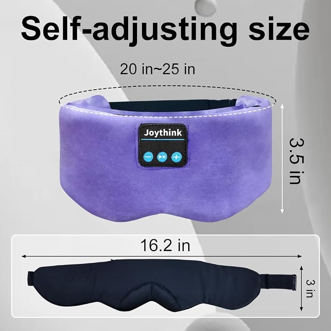 Joythink Sleep Mask Headphones Silk Wireless Bluetooth Headband Eye Mask - Image 6