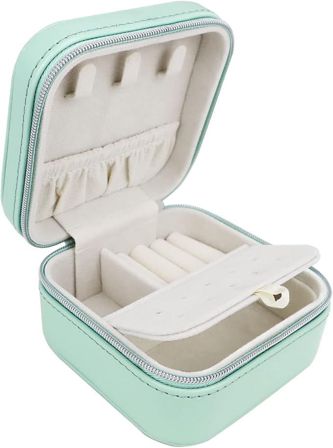 PU Leather Travel Small Portable Mini Travel Jewelry Organizer by BareTulip