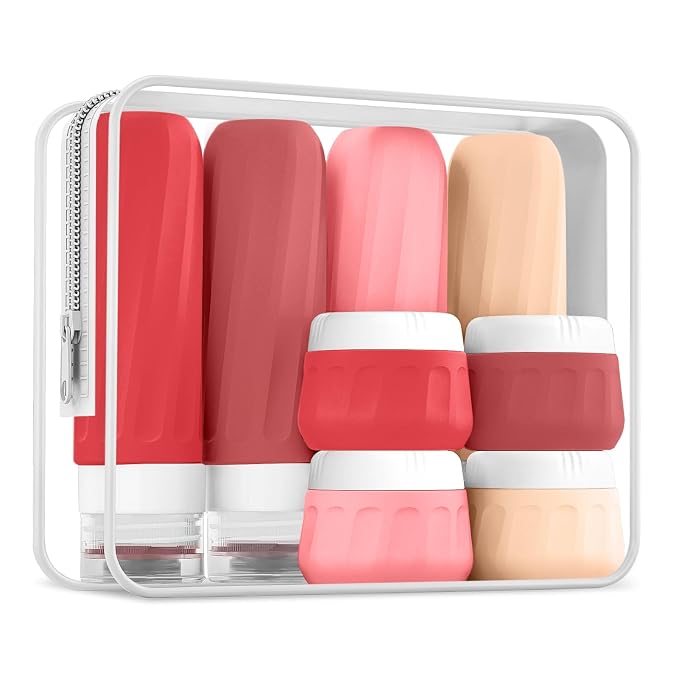 Travel Bottles for Toiletries 8 Pack, Travel Size Toiletries, Tsa Approved by Mrsdry