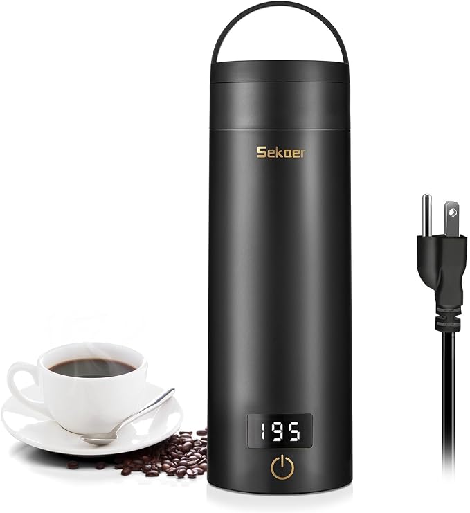 Sekaer Travel Electric Tea Kettle Portable Small Mini Coffee Kettle, by LifeCreator