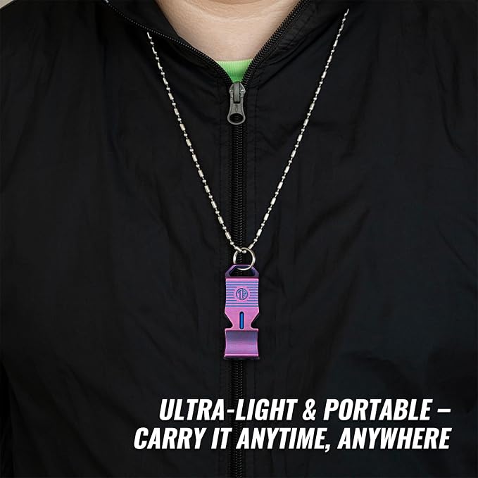 TACRAY Titanium Emergency Survival Whistle, Portable Necklace Whistle, Loud - Image 6