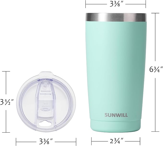 SUNWILL Travel Coffee Tumbler 20 oz, Insulated Mug - Image 3