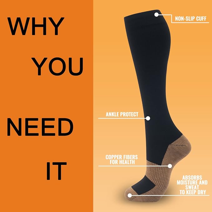 fenglaoda 8 Pairs Compression Socks - Image 2