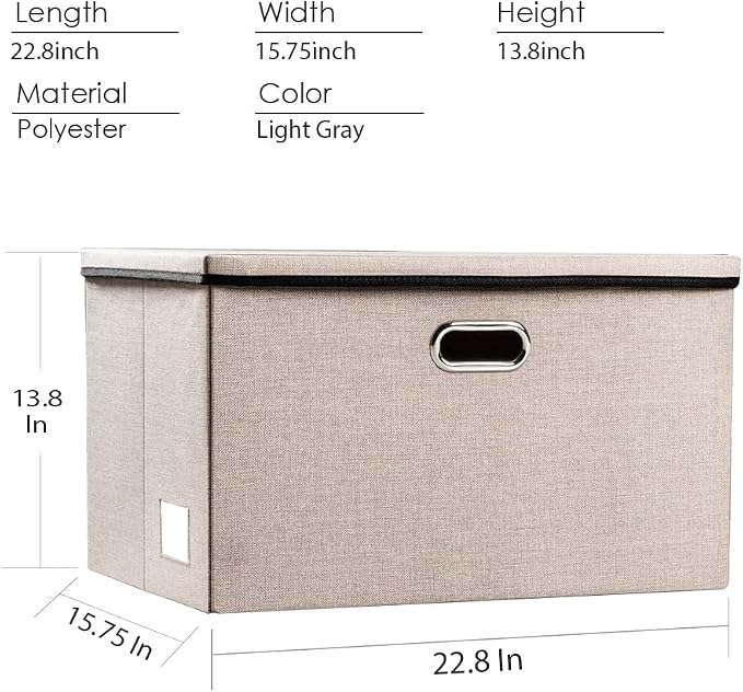 PRANDOM Extra Large Collapsible Storage Bins - Image 5