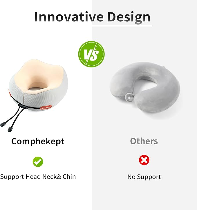 Thickened Travel Neck Pillow for Airplanes for Women, Adjustable Right Amount - Image 7