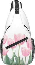 SUPLUCHOM Sling Bag Tulip Flower Hiking Daypack Crossbody Shoulder Backpack by SUPLUCHOM