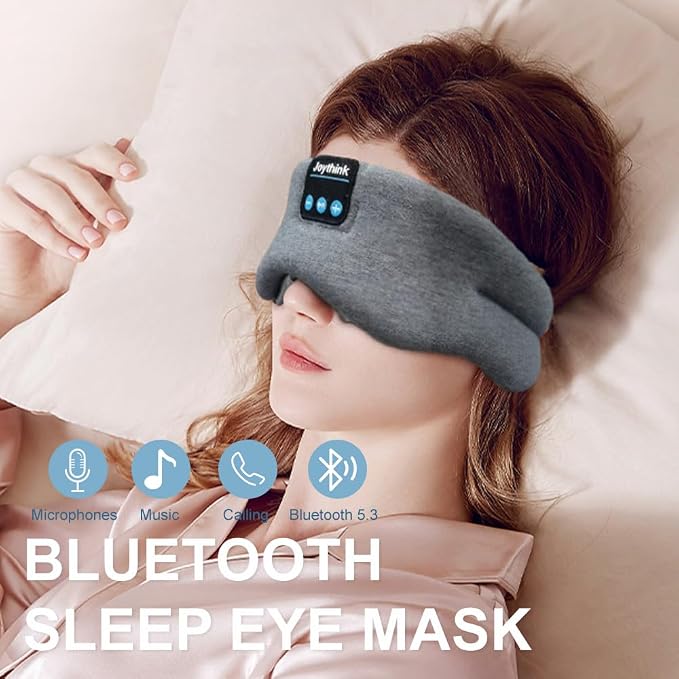 Joythink Sleep Mask Headphones Silk Wireless Bluetooth Headband Eye Mask - Image 5