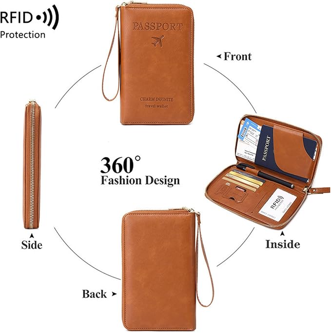 Multi-Function RFID Travel Passport Wallet - Image 3