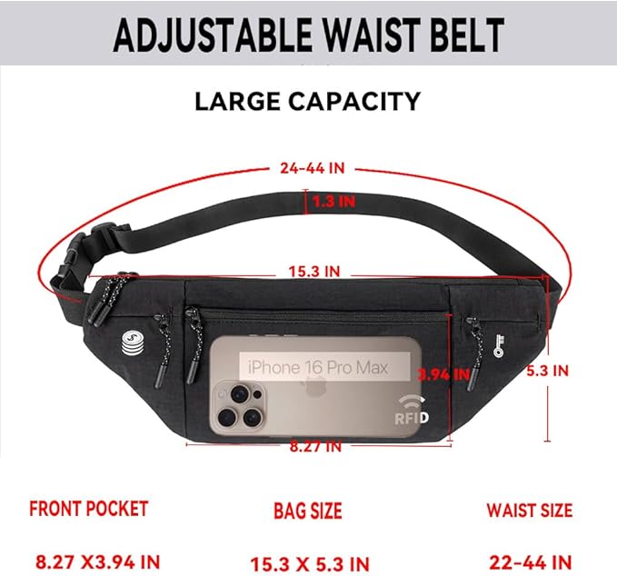 Travel Money Belt for Men and Women hidden slim passport holder - Image 2