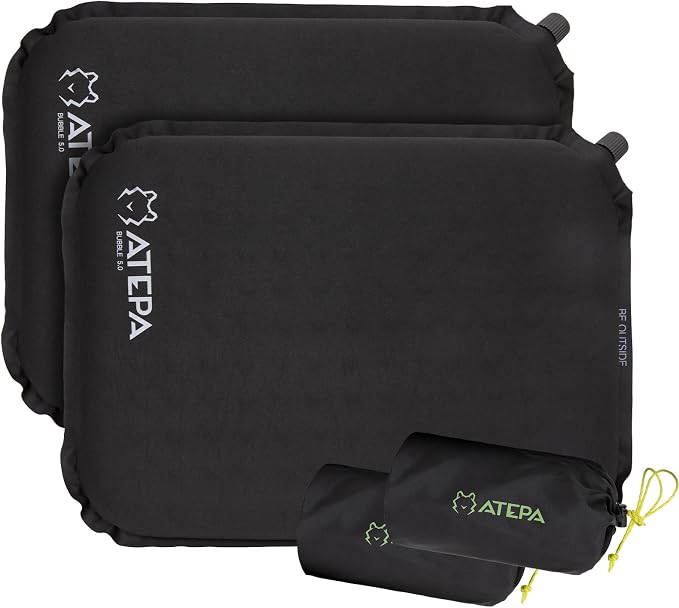 ATEPA Inflatable Stadium Seat Cushion, Self-Inflating Memory Foam Stadium Seats by ATEPA