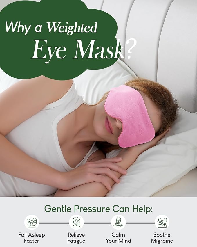 Sivio Weighted Eye Mask for Women & Men, Heatable and Freezable Weighted Eye - Image 3