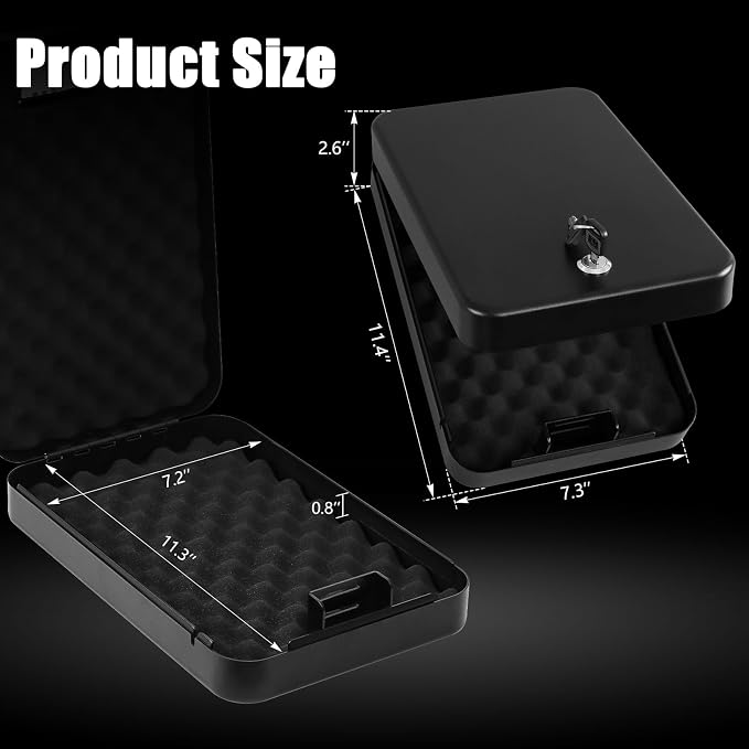 Dalmbox Gun Safe for Pistols Small Handgun Lock Box - Image 2