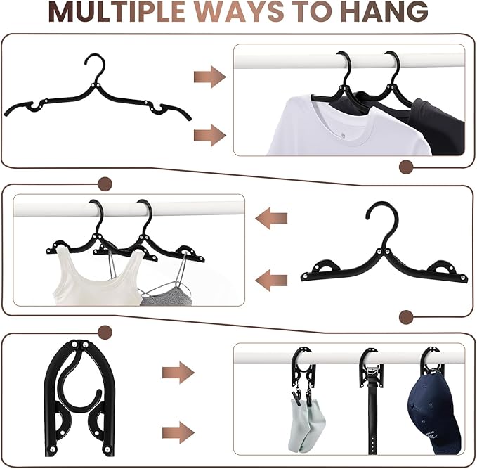 10 Pack Foldable Travel Hangers - Image 3