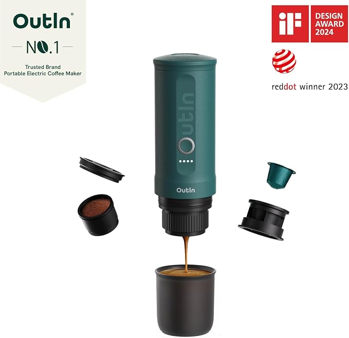OutIn Nano Portable Electric Espresso Machine, Travel Coffee Maker - Image 2
