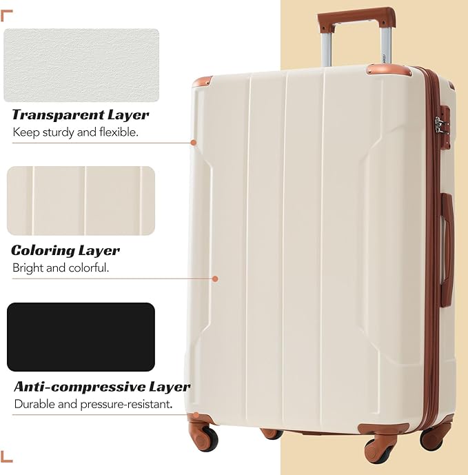 Merax 28 Inch Checked-Large Luggage - Image 3