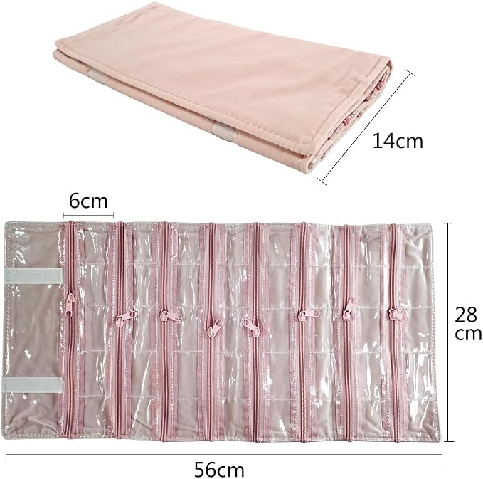 Travel Jewelry Roll Bag Portable Organizer Pouch - Image 2