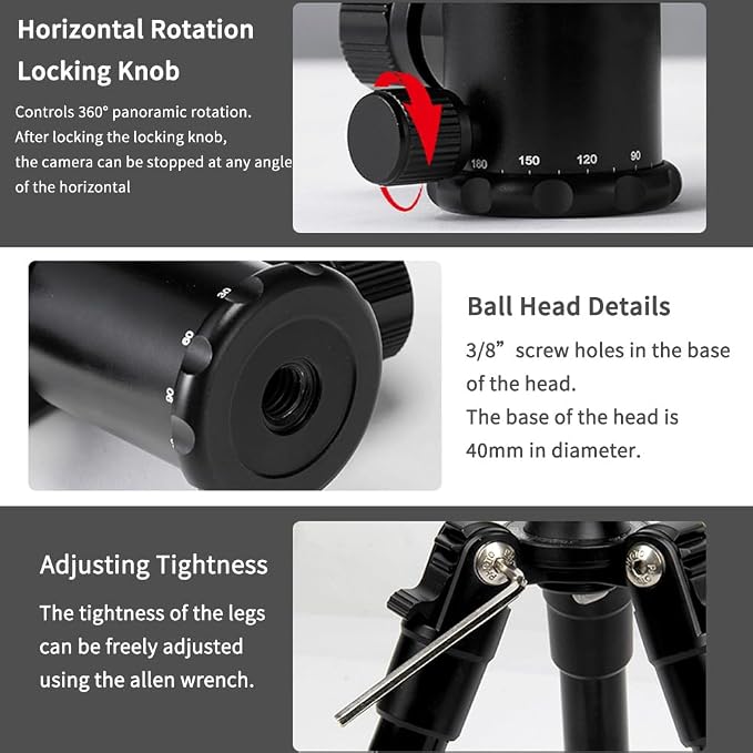 Portable Mini Tripod, 18.9" / 48cm Desk Tabletop Stand - Image 5