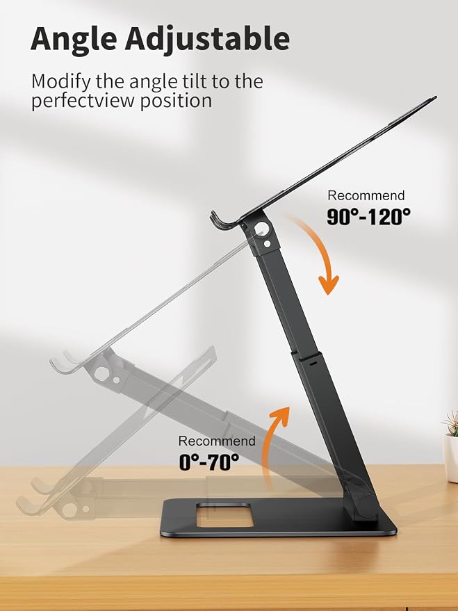 tounee Laptop Stand for Desk Adjustable Height, Telescopic Computer Stand - Image 4