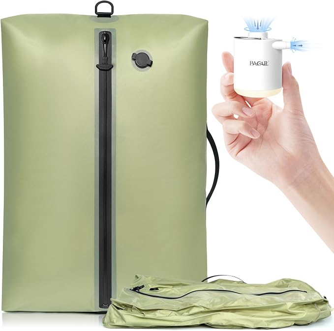 BAGAIL TPU Vacuum Bag for Travel, Reusable Compression Bag by BAGAIL