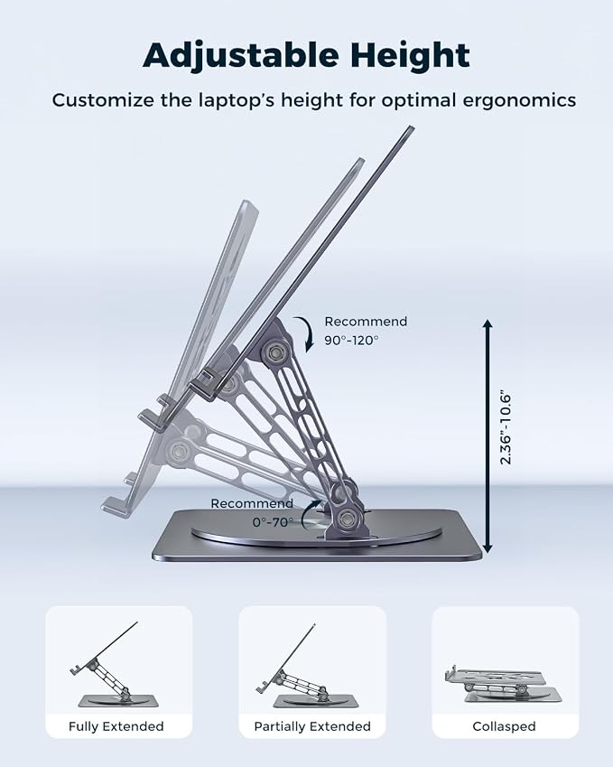 Adjustable Laptop Stand for Desk - Image 2