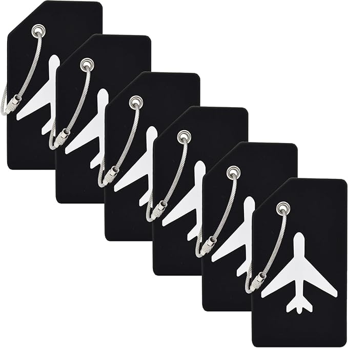 6 Pack Silicone Luggage Tag for Suitcases by MODENGKONGJIAN