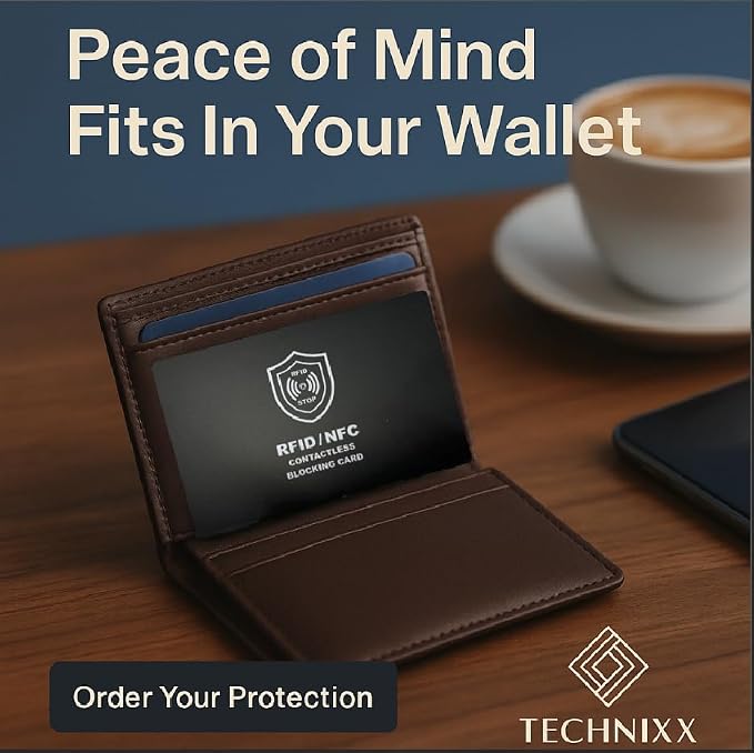Technixx RFID Blocking Card, 3 Pack, Contactless NFC Jamming Credit & Debit - Image 7