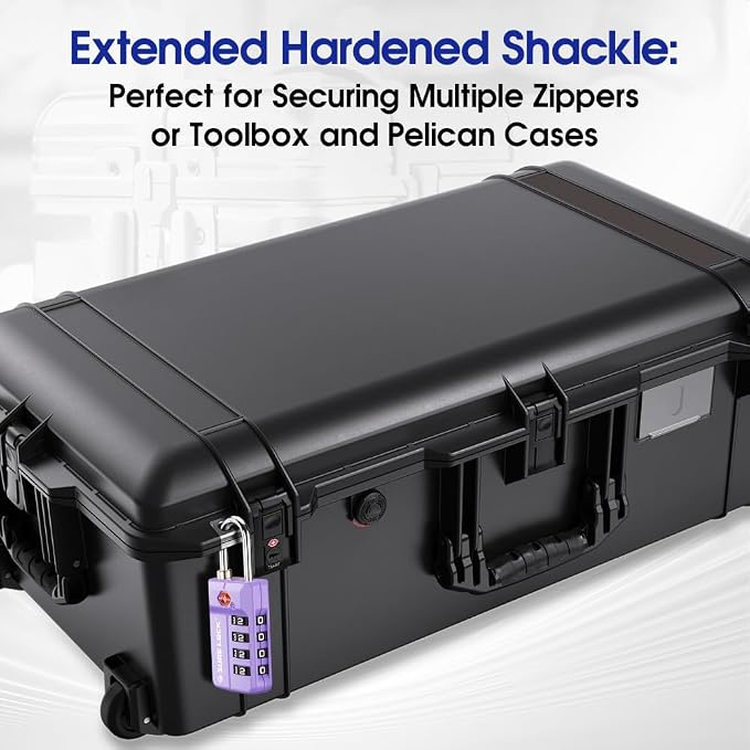 SURE LOCK TSA-Approved 4-Digit Resettable Combination Luggage Lock - Image 8