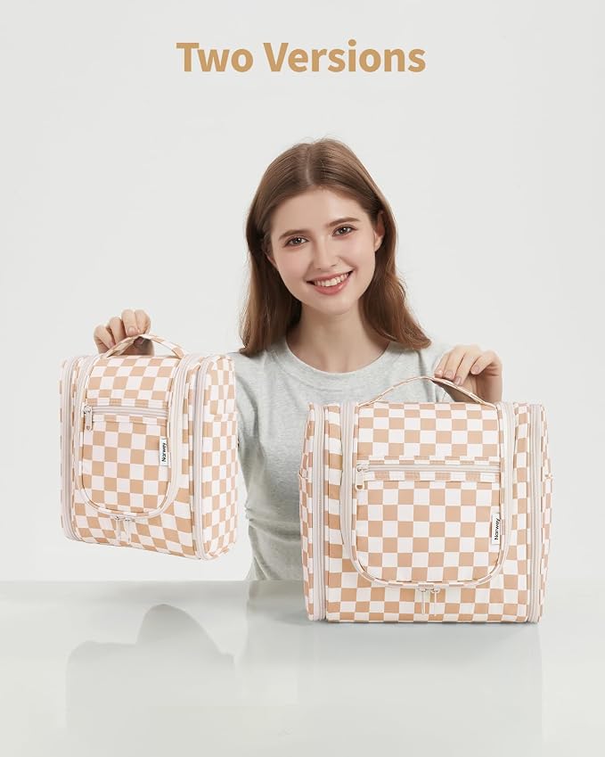 Narwey Checked Hanging Travel Toiletry Bag - Image 8