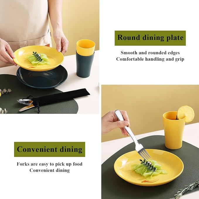 Evanda Camping Cutlery Set, Reusable Light Weight Mug, Plate and Stainless - Image 6