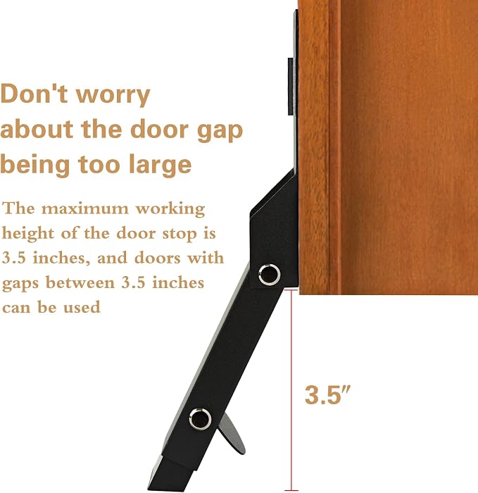 Door Stoppers 2 Pack, Door Stop of Self-Adhesive, Kick Down Door Stopper - Image 3