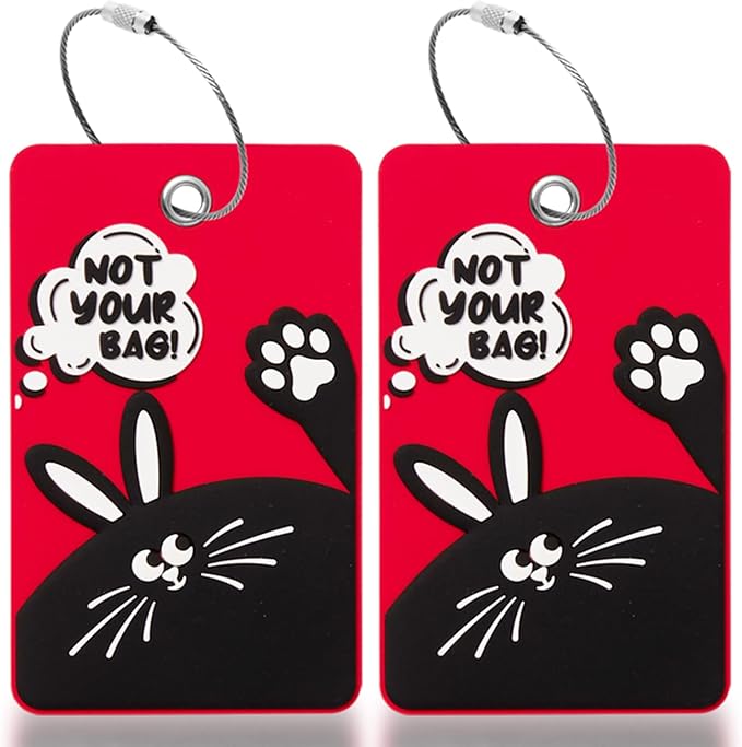 2PCS 2303 Bright Silicone Luggage tag by SIVEUMIL
