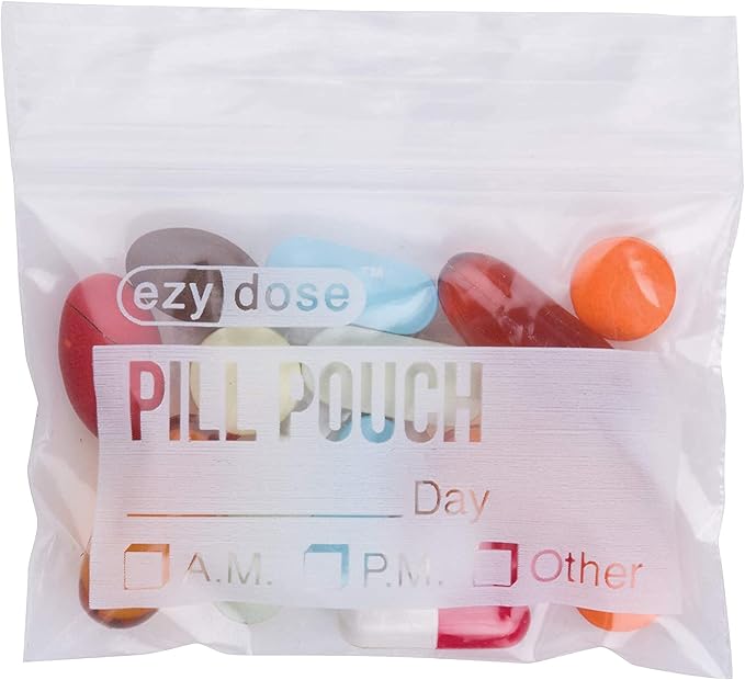 Ezy Dose Pill Packs | Pill and Vitamin Organizer Pouches | 100 Count | - Image 3