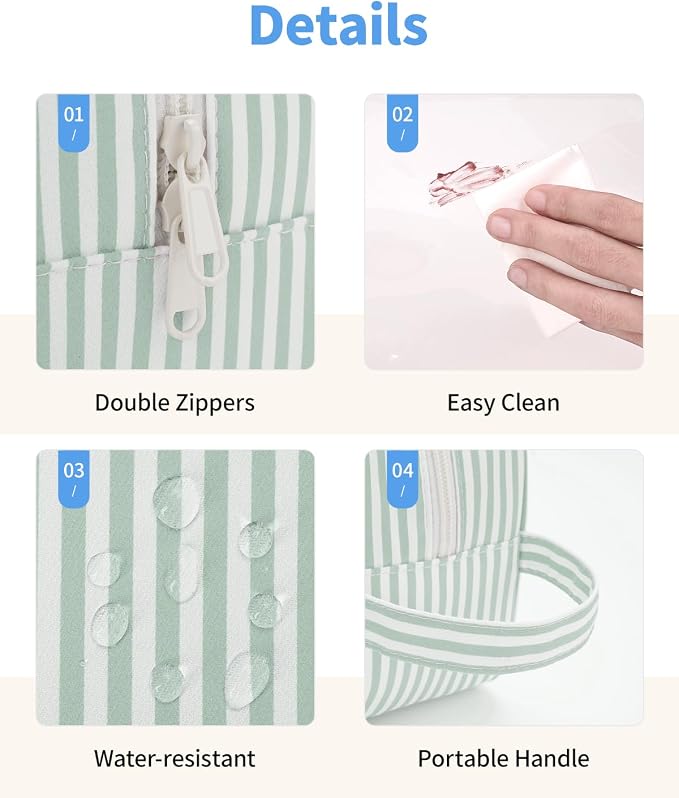 Narwey Clear Toiletry Bags for Traveling Women Men, Make Up Organizer, Skincare - Image 5