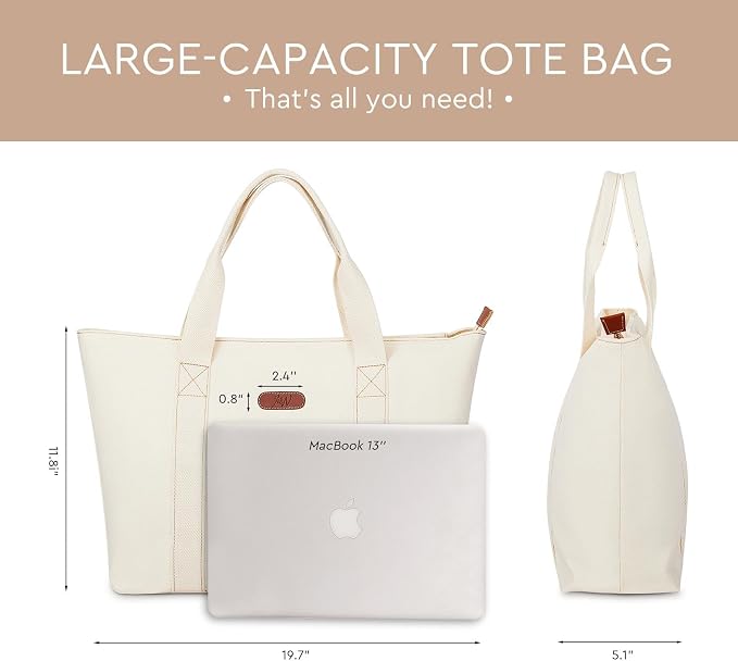 AW BRIDAL Monogram Canvas Tote Bag - Image 2