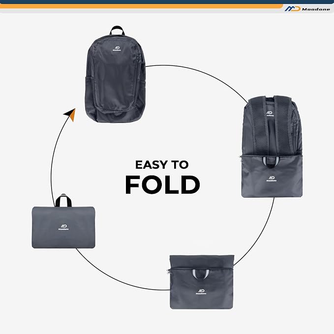 Lightweight Packable Backpack 30L, Light Foldable Backpacks Compact Folding - Image 3