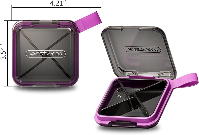 1 Pack Purple Pill Organizer - Image 8