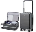 Hanke Top Opening Carry On Luggage, 20 Inch Zipperless Aluminum Frame Wide by Hanke