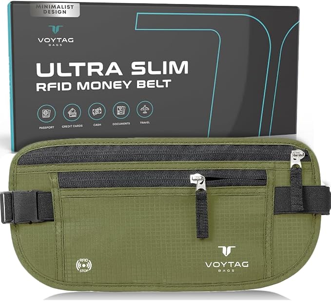 Travel Money Belt & Passport Holder by VOYTAG