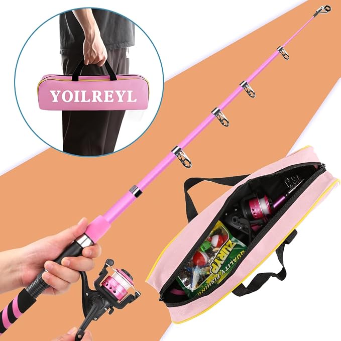 Collapsible Telescopic Fishing Rod and Reel Combo Push Button Small Fishing - Image 2