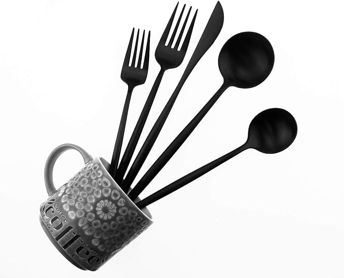 Gugrida 20-Piece 18/10 Stainless Steel Flatware Silverware, Luxury Dinnerware - Image 6