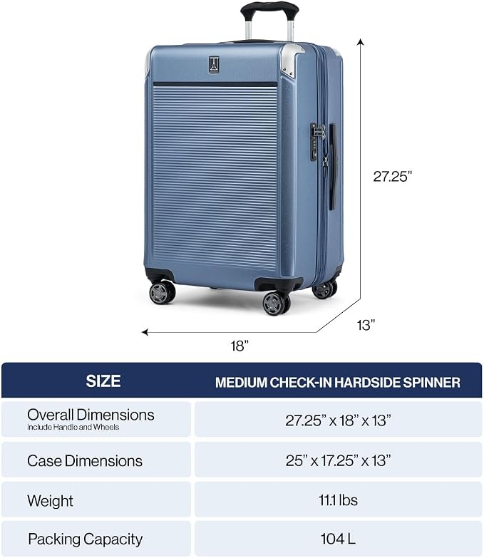 Travelpro Platinum Elite Hardside Expandable Checked Luggage, 8 Wheel Spinner - Image 6