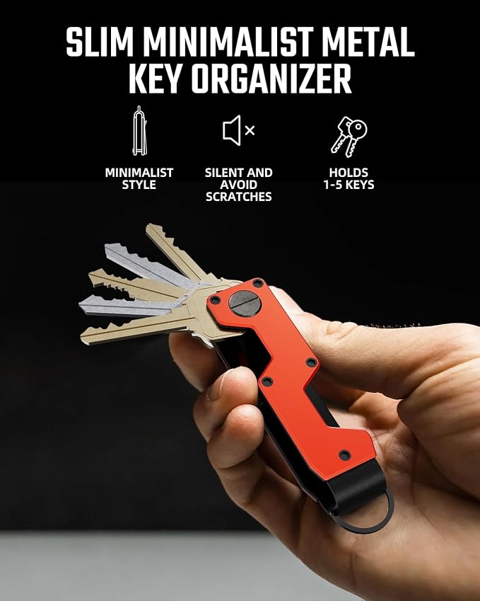 Key Organizer Compact Key Holder Metal Key Chain Minimalist key case key holder - Image 3