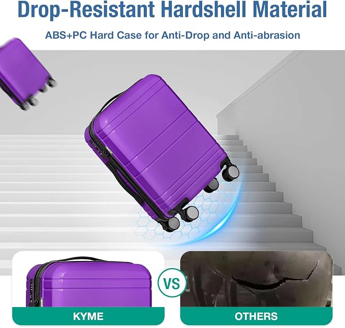 KYME Carry On Luggage 22x14x9 Airline Approved - Image 7
