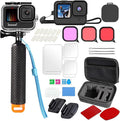 Compatible for Go Pro Hero 13 12 11 10 9 Black Waterproof Housing Case by BODQQ