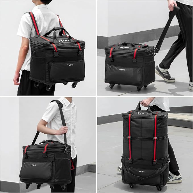 mixi Travel Bag with Wheels Expandable Foldable Luggage Bag Collapsible Rolling - Image 4