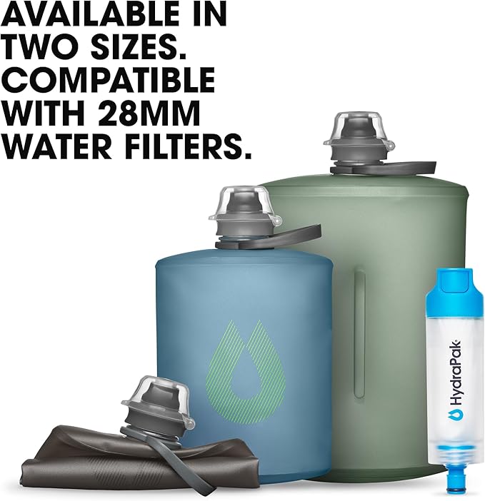 HydraPak Stow - Collapsible Backpacking Water Bottle - BPA Free, Ultra Light - Image 5