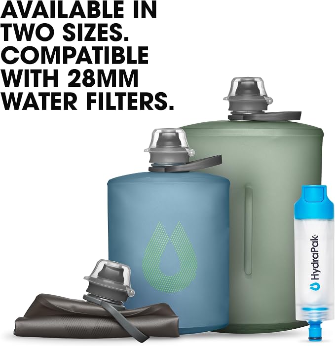 HydraPak Stow - Collapsible Backpacking Water Bottle - BPA Free, Ultra Light - Image 5