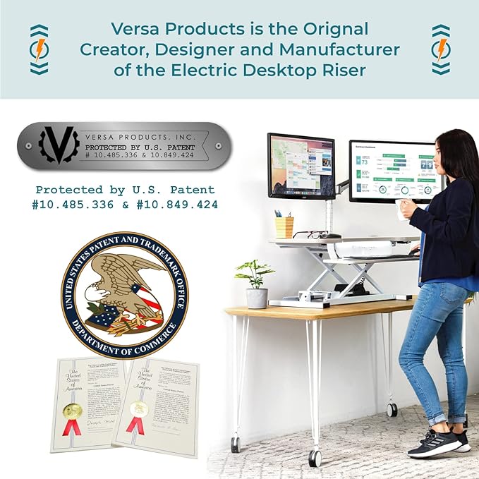 VERSADESK 48 Inch Extra Wide Electric Standing Desk Converter, PowerPro™ Height - Image 6
