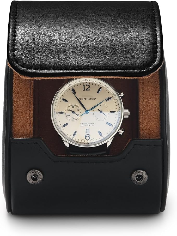 Oirlv Premium Leather Watch Roll Travel Case Single Watch Box - Image 5